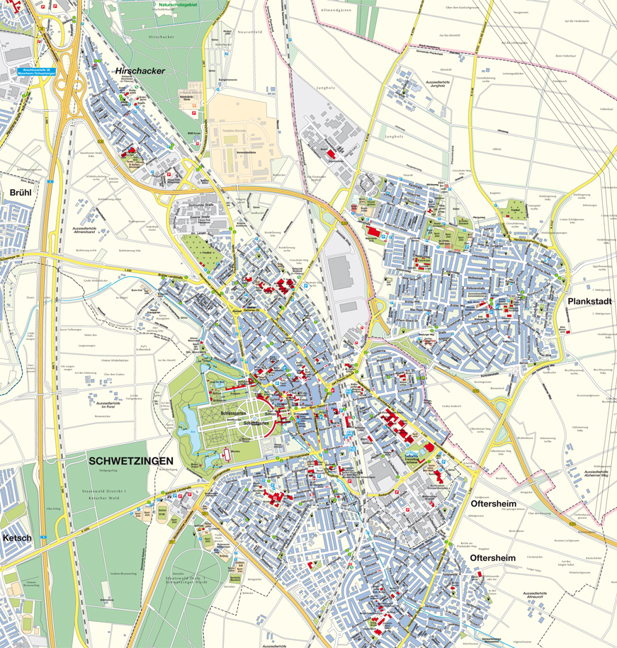Stadtkarte Schwetzingen